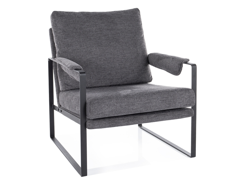 Кресло  FOCUS Brego 18 темно-серый/черный мат