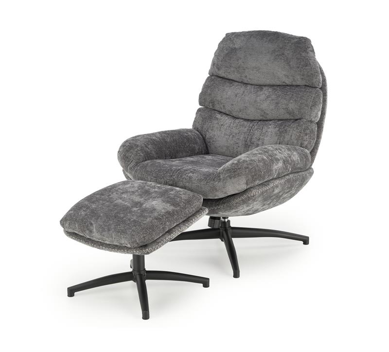 Кресло  DARIO серый/черный