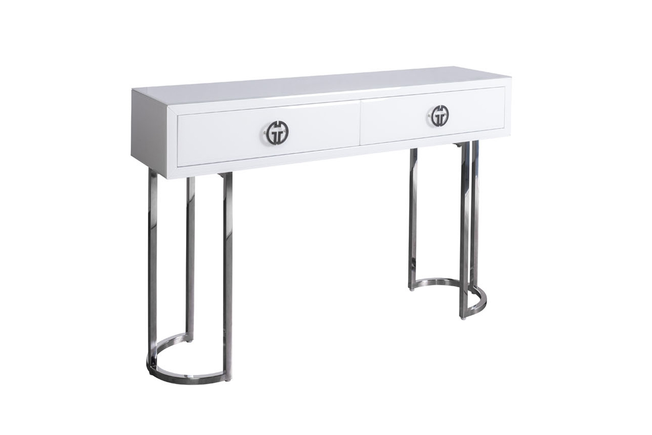 KFG16702 Консоль GD 2 ящика белая 120*30*78см