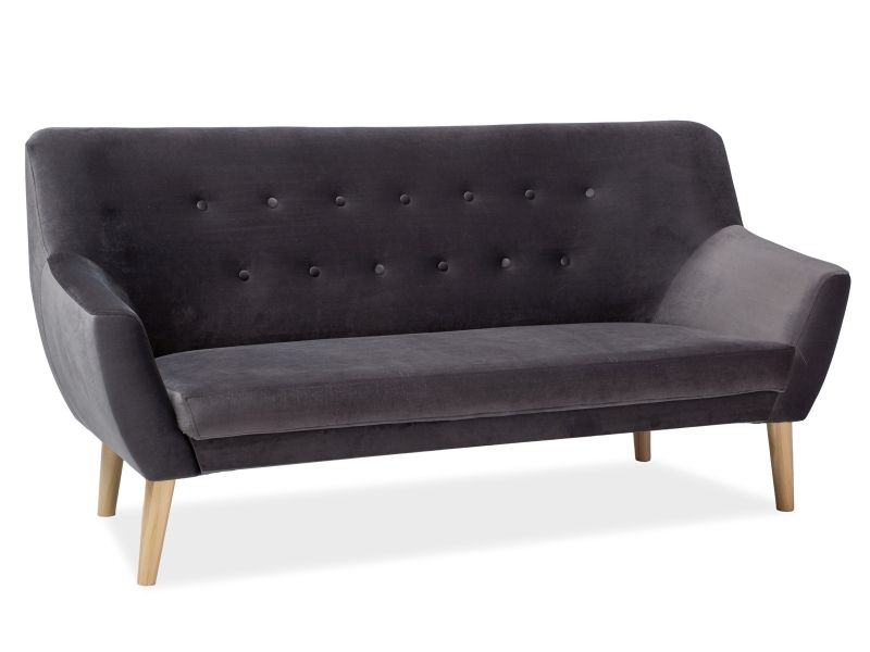 Диван NORDIC 3 Velvet Bluvel 14 (серый)