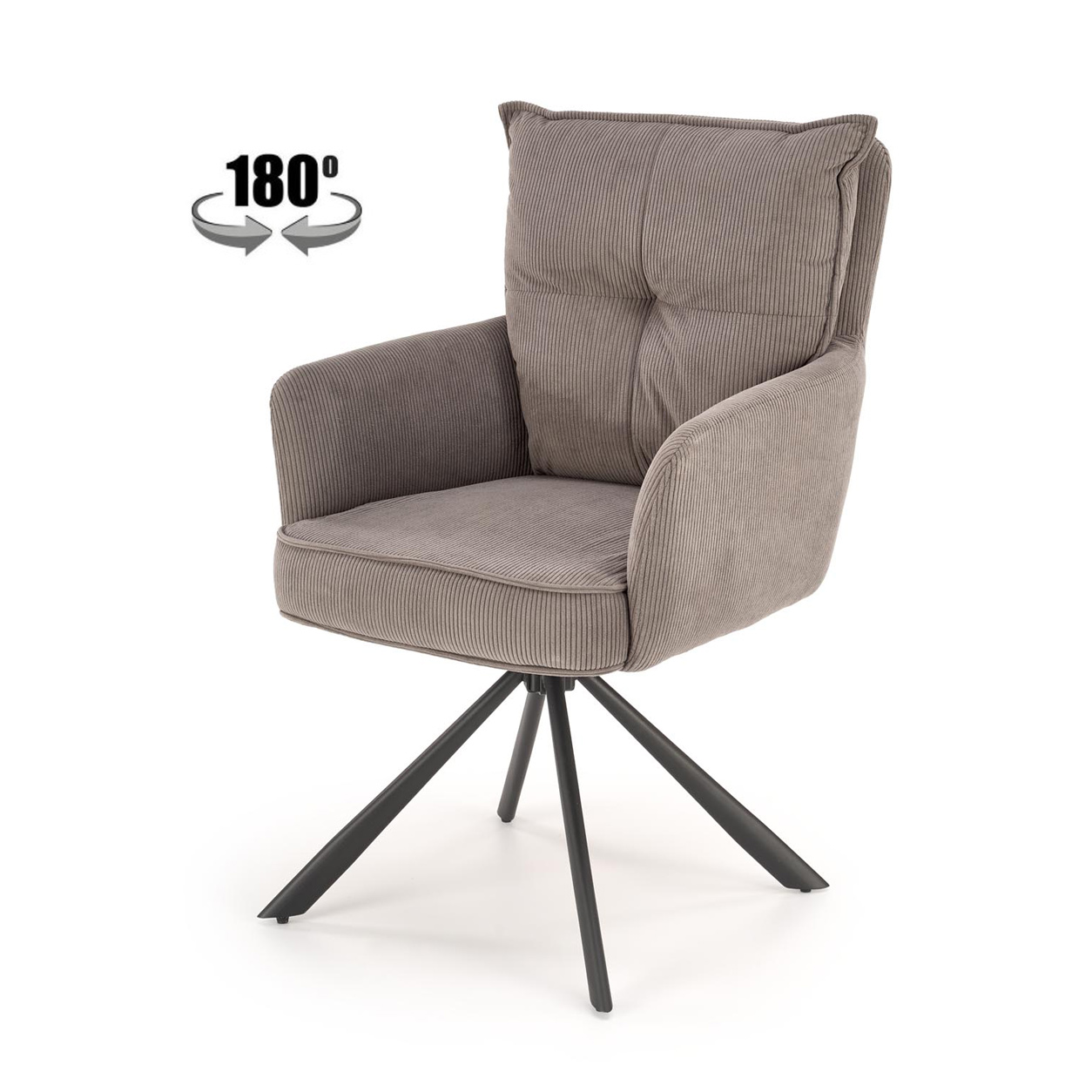 Стул K528 серый/черный, поворотный