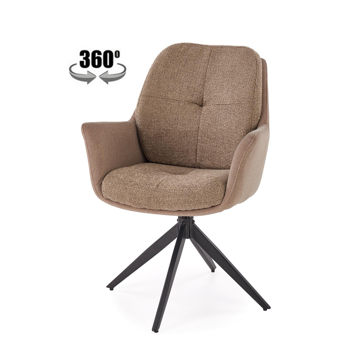 Стул K591 коричневый/черный, поворотный