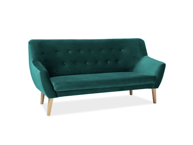 Диван NORDIC 3 Velvet Bluvel 78 (зеленый)