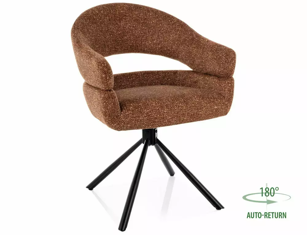 Стул BORGO Leo 35 коричневый/черный, поворотный