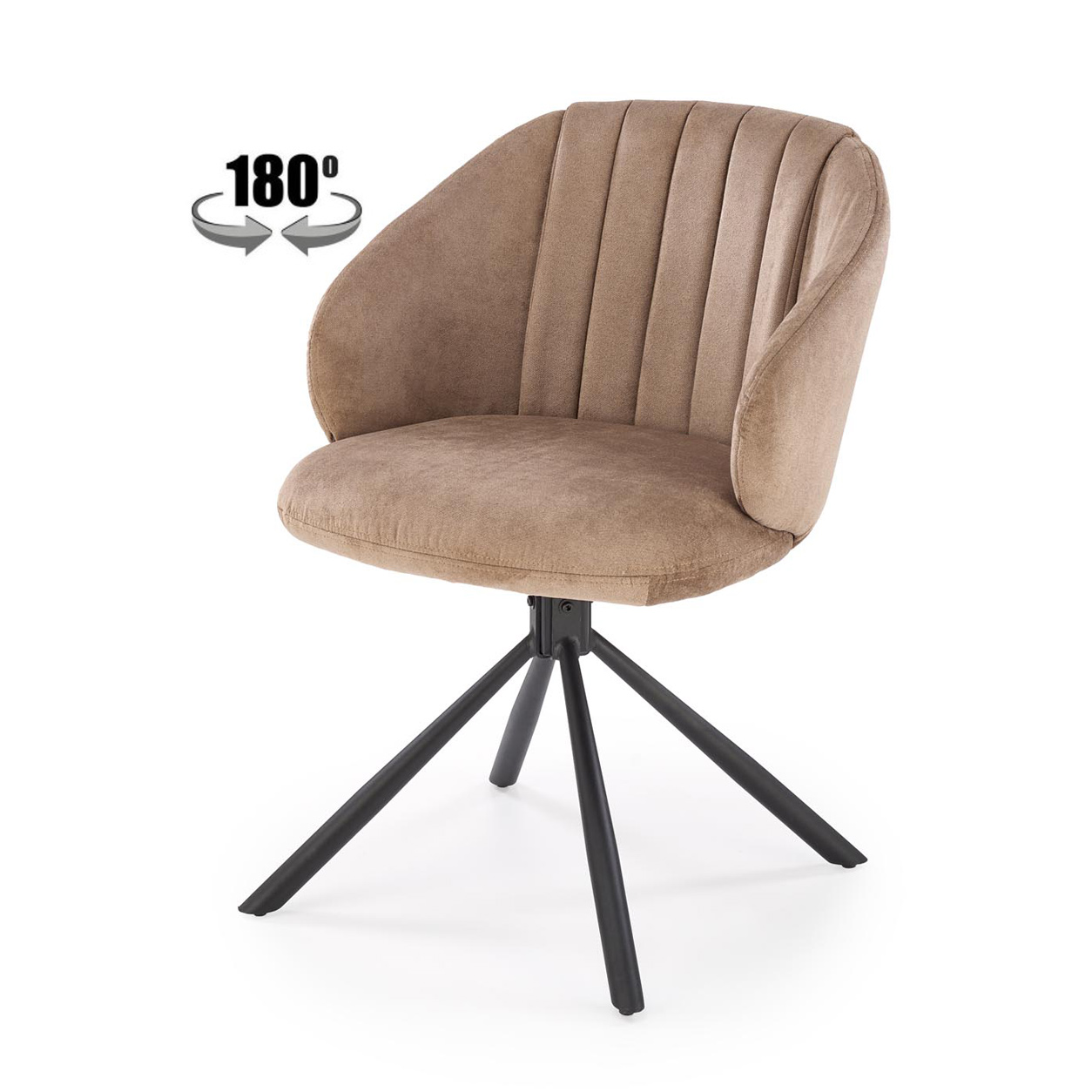 Стул K533 капучино/черный, поворотный