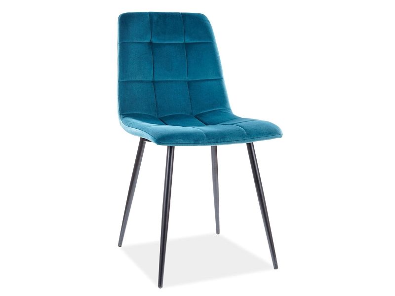 Стул MILA Velvet Bluvel 85 бирюзовый/черный