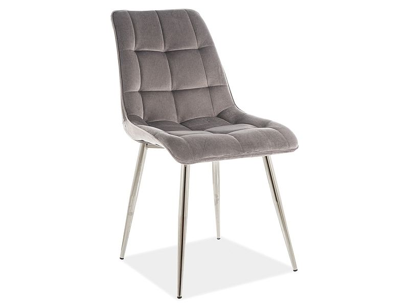 Стул CHIC Velvet Bluvel 14 серый/хром
