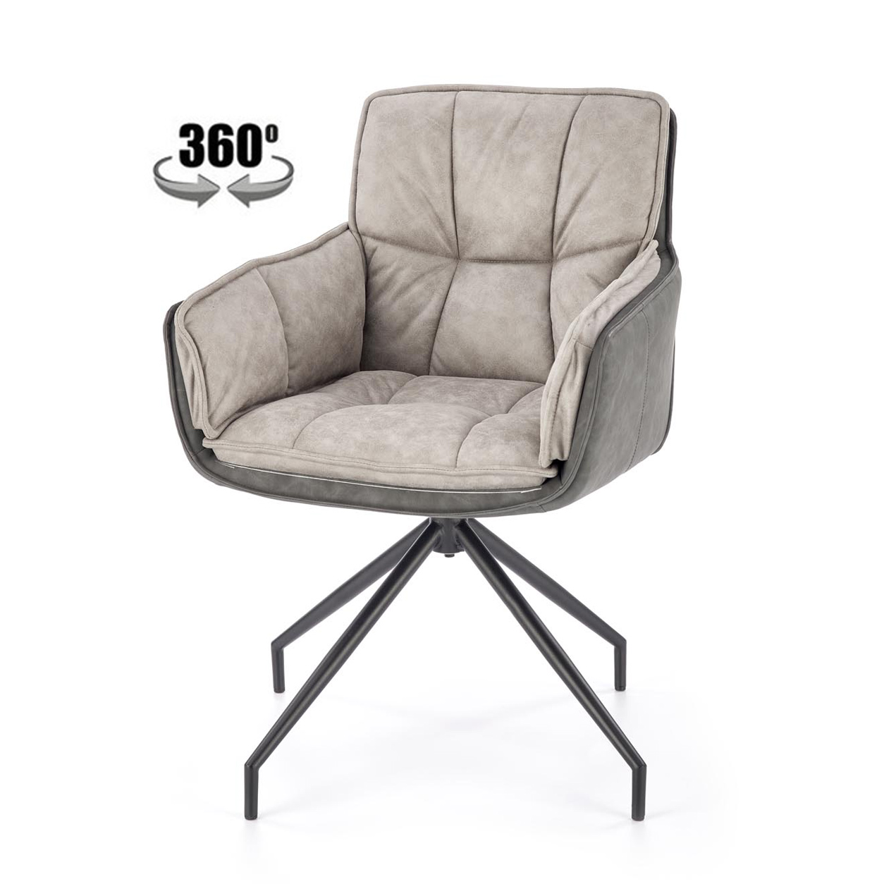 Стул K523 серый/черный