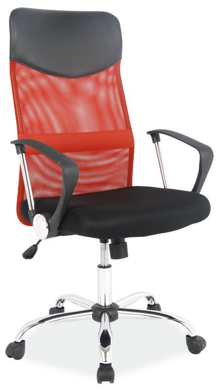 Кресло компьютерное Q-025 (красный/черный)
