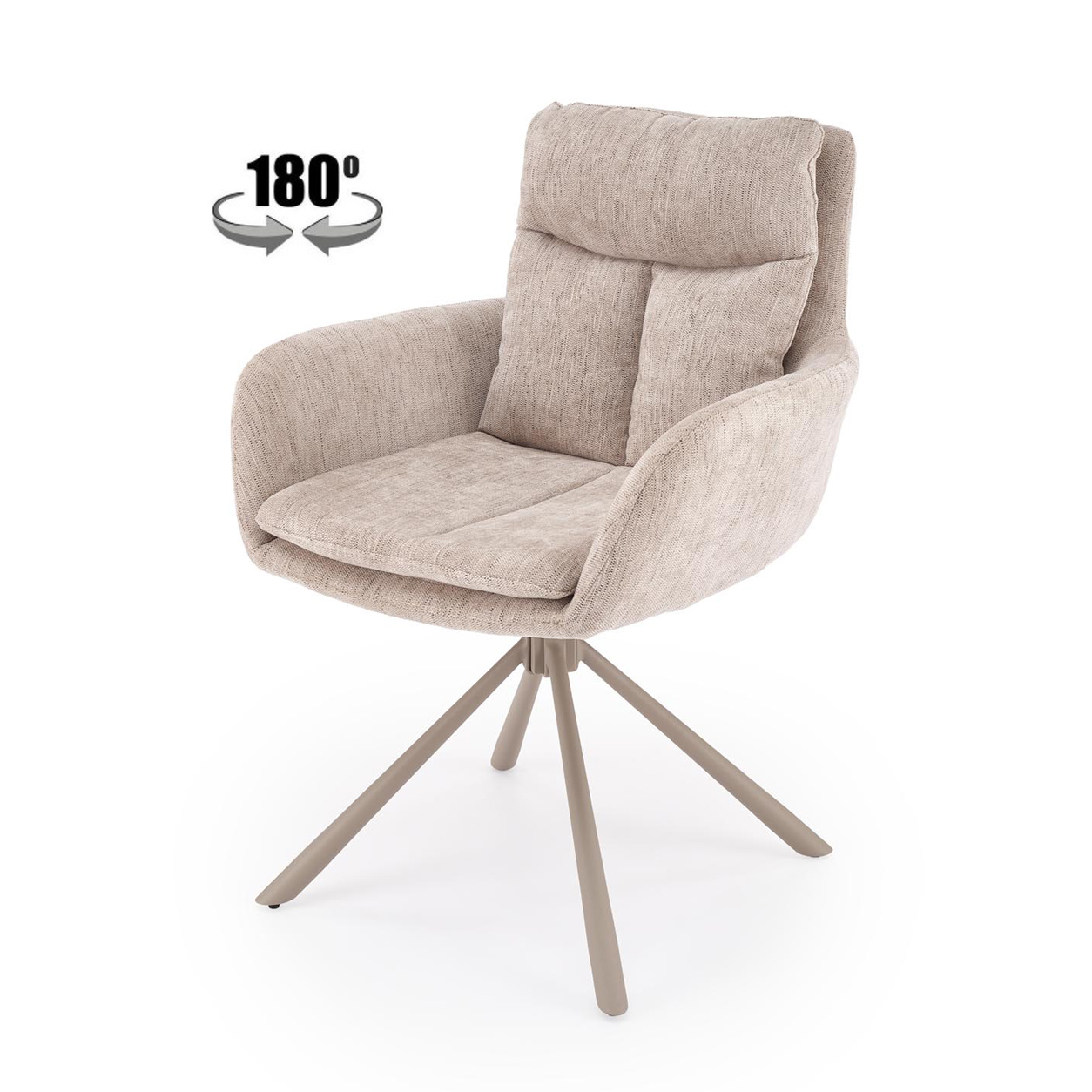 Стул K495 бежевый/кашемир, поворотный