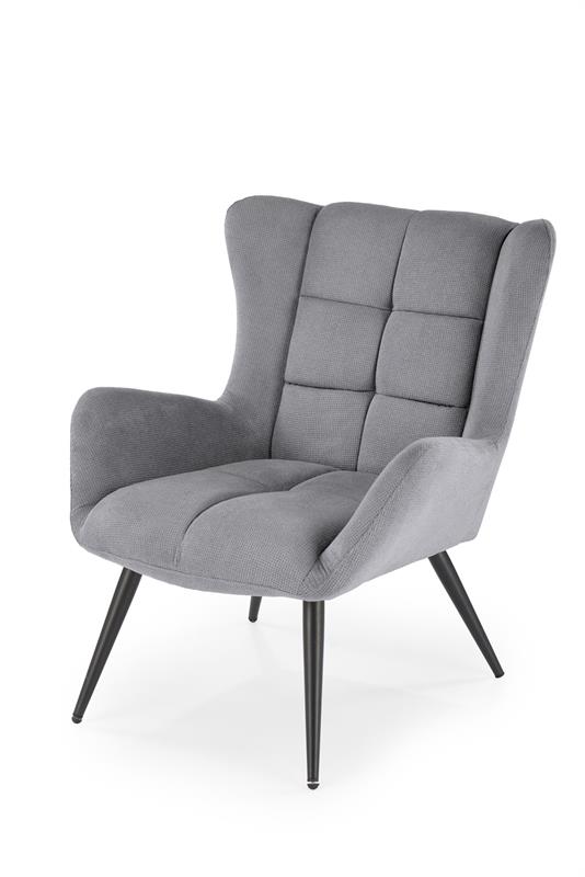 Кресло  BYRON серый/черный