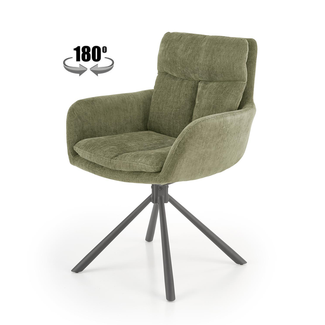 Стул K495 оливковый/черный, поворотный