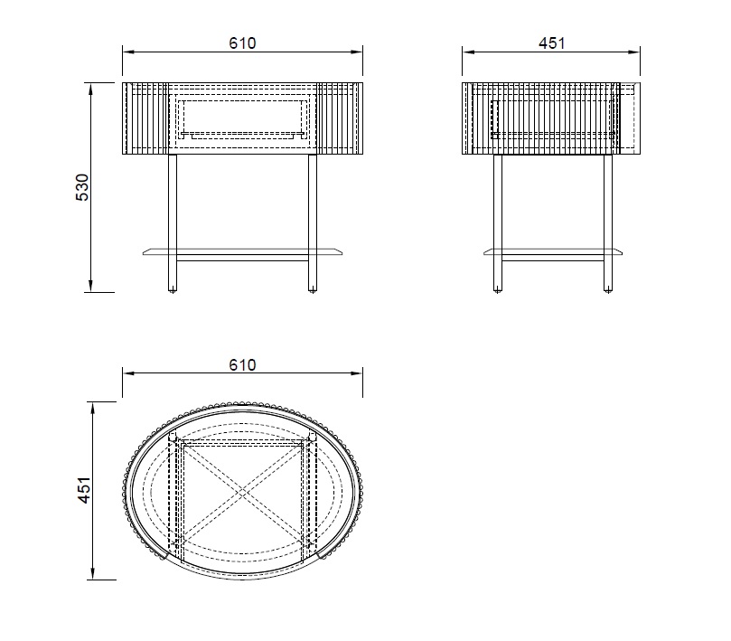 77IP-NS2072 Тумбочка Scala столешница матовая 60*44*55см