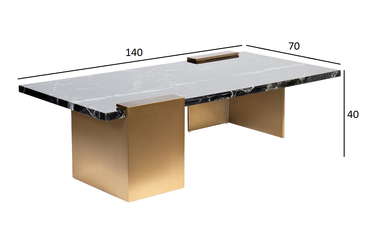 33FS-CT1470-BBS Стол журнальный Черный (Nero) 140*70*40см