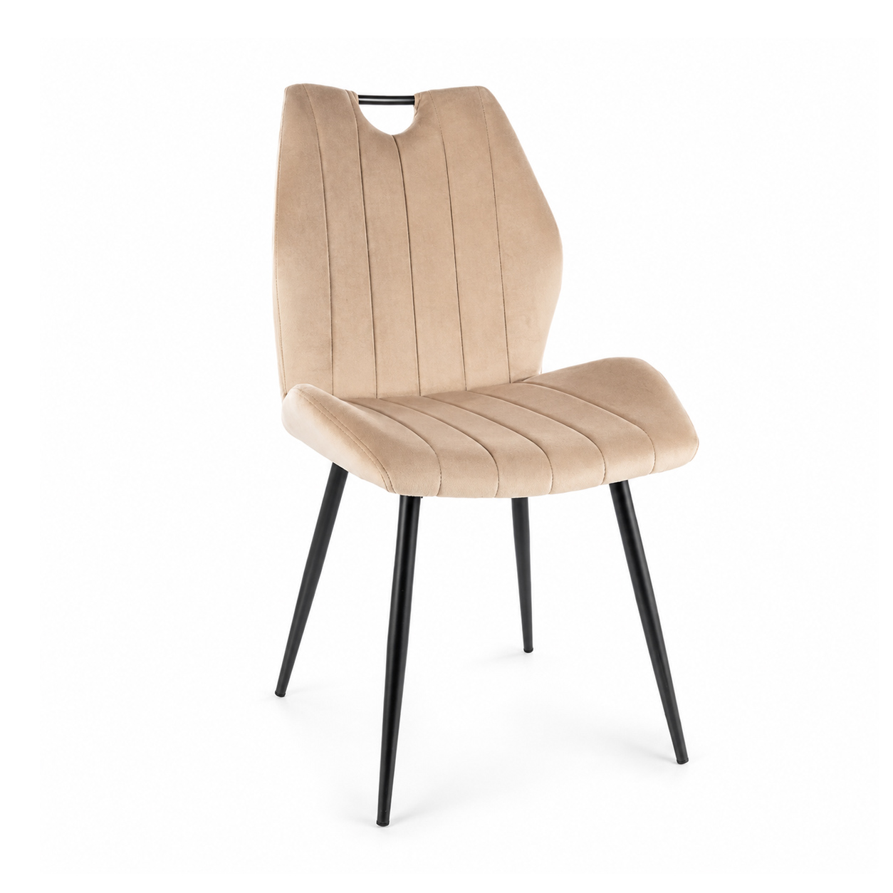 Стул ARCO Velvet Bluvel 28 бежевый/черный