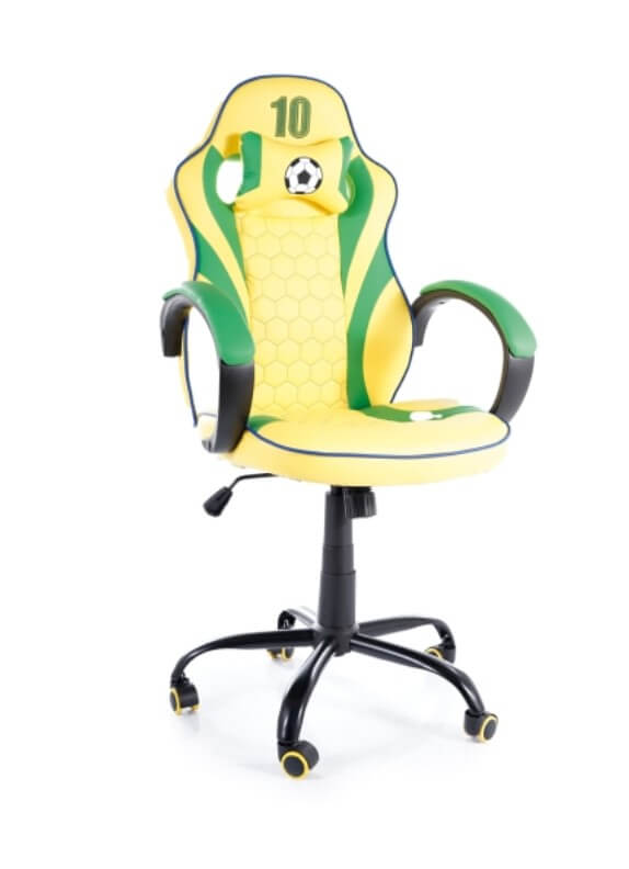 Кресло компьютерное BRAZIL (желтый/зеленый)