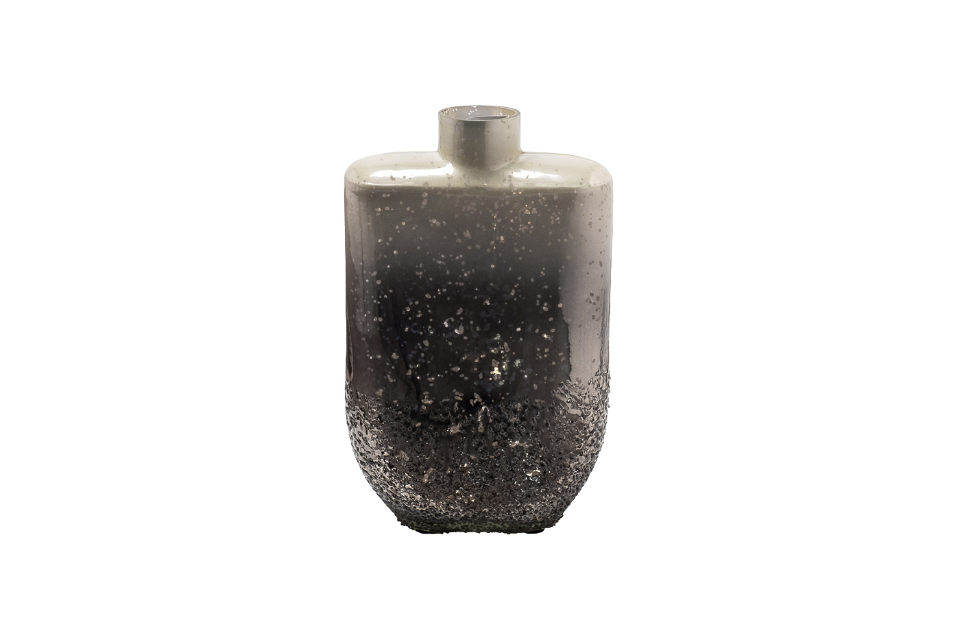 71PN-52209 Ваза декоративная стекл. серо-золотистая 16*9*25см