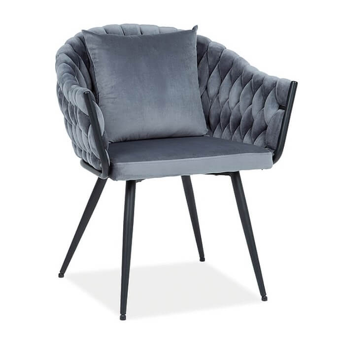 Стул кухонный  NUVO Velvet Bluvel 14 (серый/черный мат)