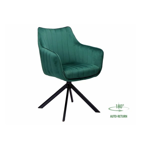 Стул AZALIA Velvet Bluvel 78 зеленый/черный
