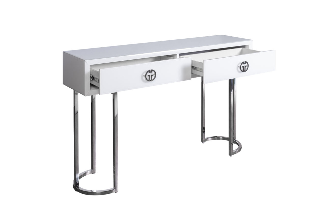 KFG16702 Консоль GD 2 ящика белая 120*30*78см