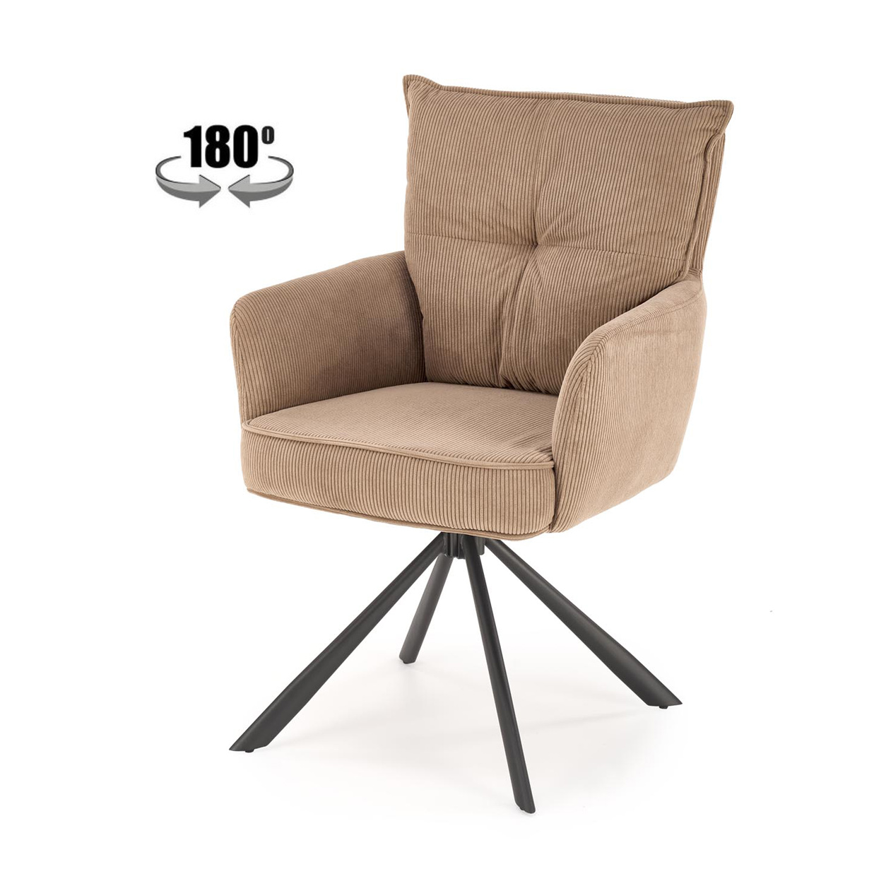 Стул K528 капучино/черный, поворотный
