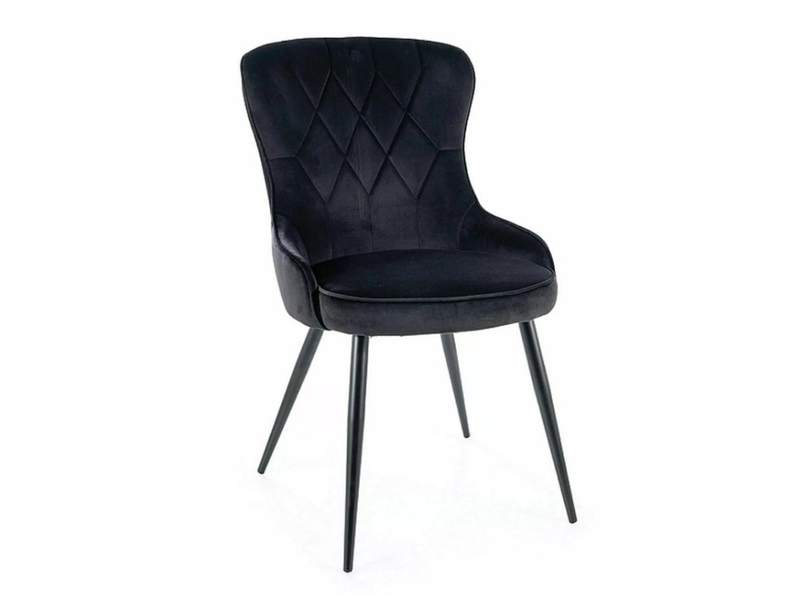Стул LOTUS Velvet Bluvel 19 черный/черный
