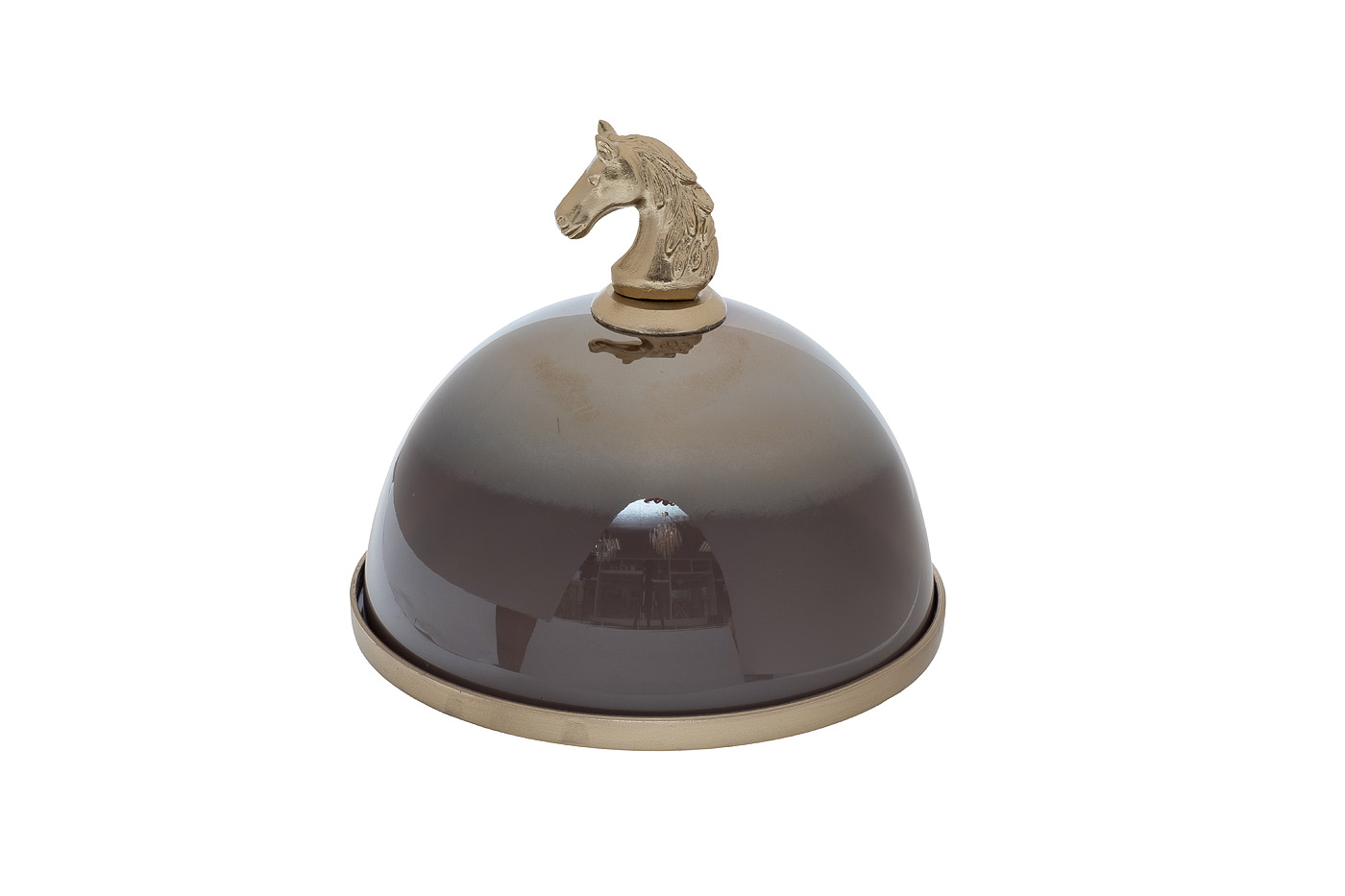 69-22295 Блюдо с крышкой декоративное "Лошадь (Horse)" d26*Н25.5см