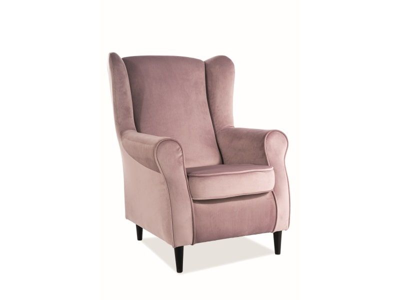 Кресло BARON Velvet Bluvel 52 (античный розовый)