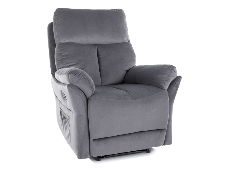 Кресло  HADES Velvet Bluvel 14 раскладное, серый