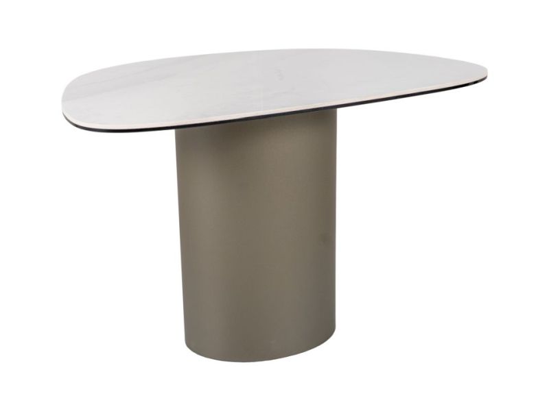 Стол журнальный BELLO B Ceramic белый Nature Claud/медный 75/50