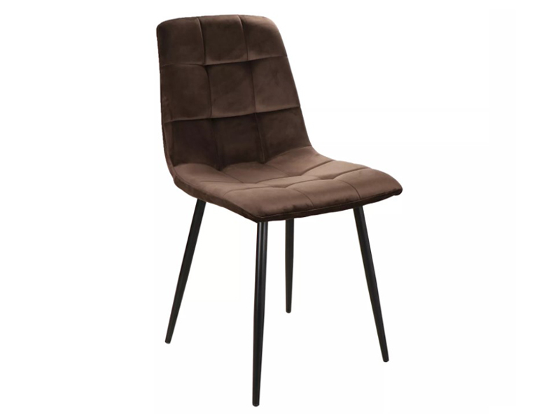 Стул MILA Velvet Bluvel 48 коричневый/черный мат