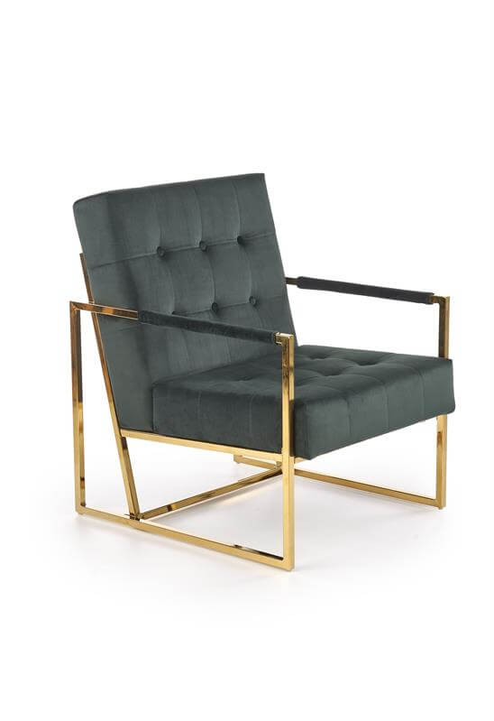 Кресло PRIUS (темно-зеленый/золотой)