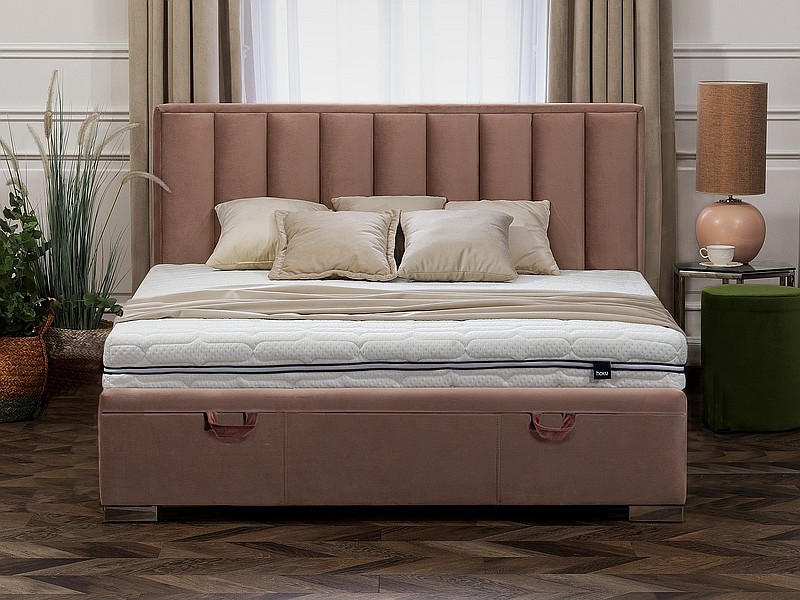 Кровать  MARANI II VELVET (античный розовый) 160/200