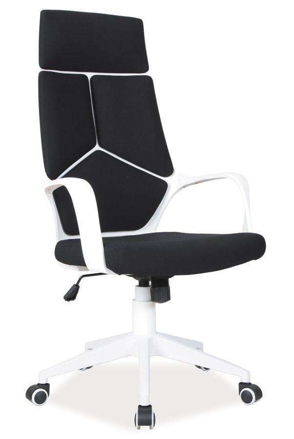 Кресло компьютерное Q-199 (черный/белый)