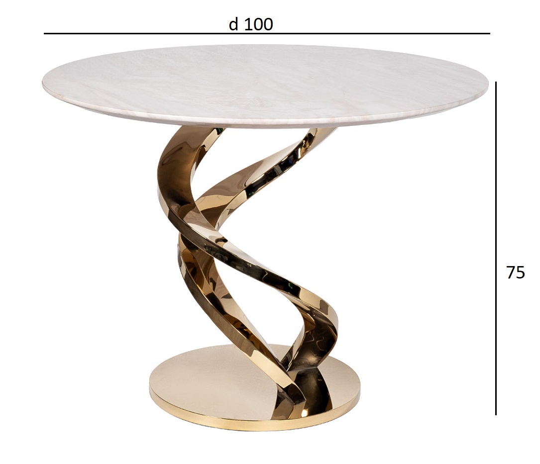 33FS-DT10075-PG Стол Капучино Роял (Cappucino Royal) d100*75см