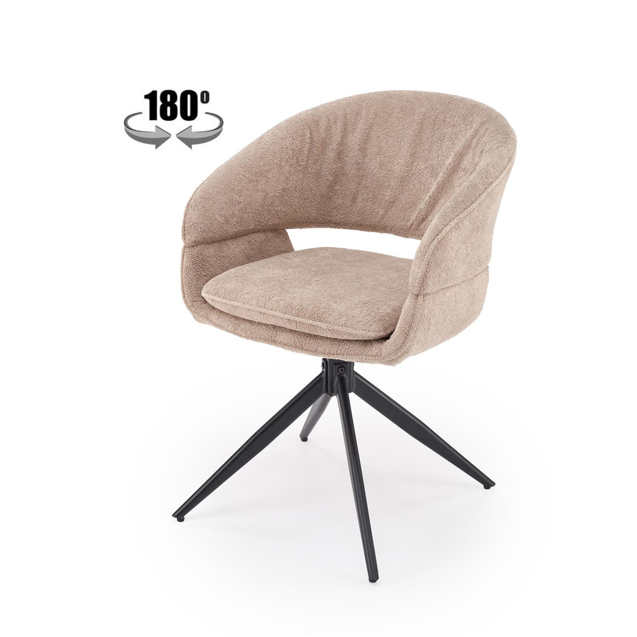 Стул K602 капучино/черный, поворотный