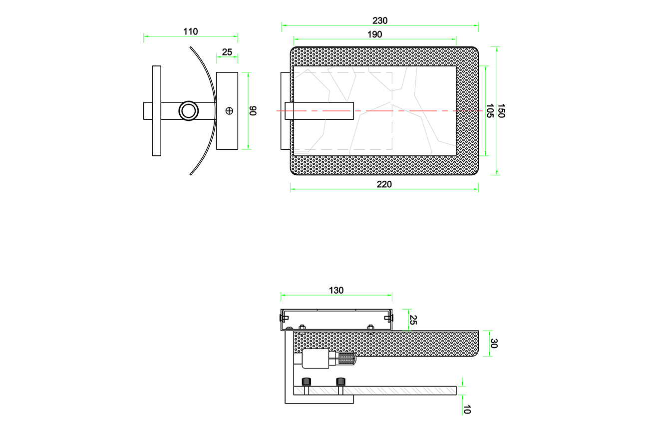 91GH-21770 Бра, золото 15*23см