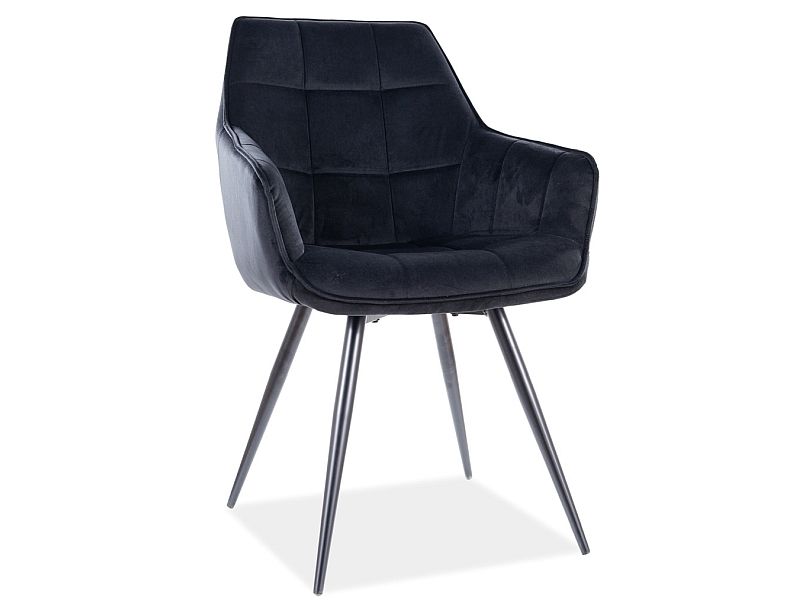 Стул LILIA Velvet Bluvel 19 черный/черный