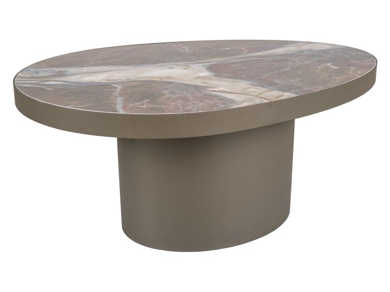 Стол журнальный GUSTO B Ceramic коричневый Patagonia/медный 98/73