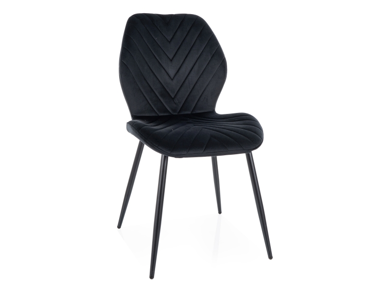 Стул MIKE Velvet Bluvel 19 черный/черный