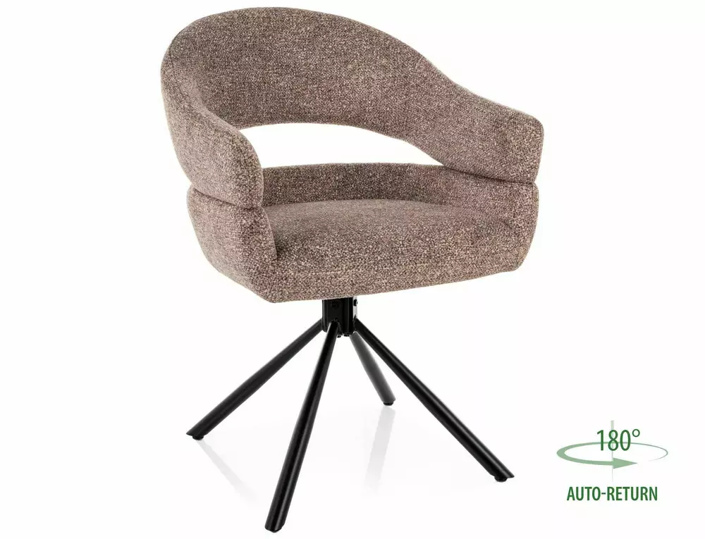 Стул BORGO Leo 32 темно-бежевый/черный, поворотный