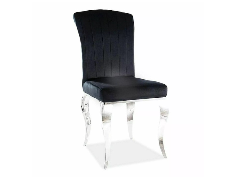 Стул PRINCE Velvet tap. 186 черный/хром