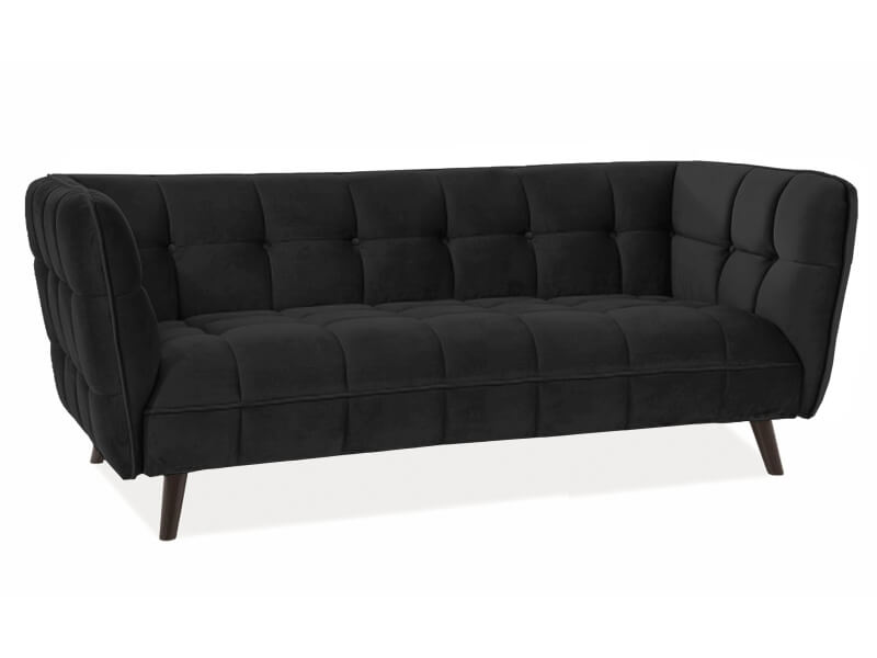 Диван CASTELLO 3 Velvet Bluvel 19 (черный)
