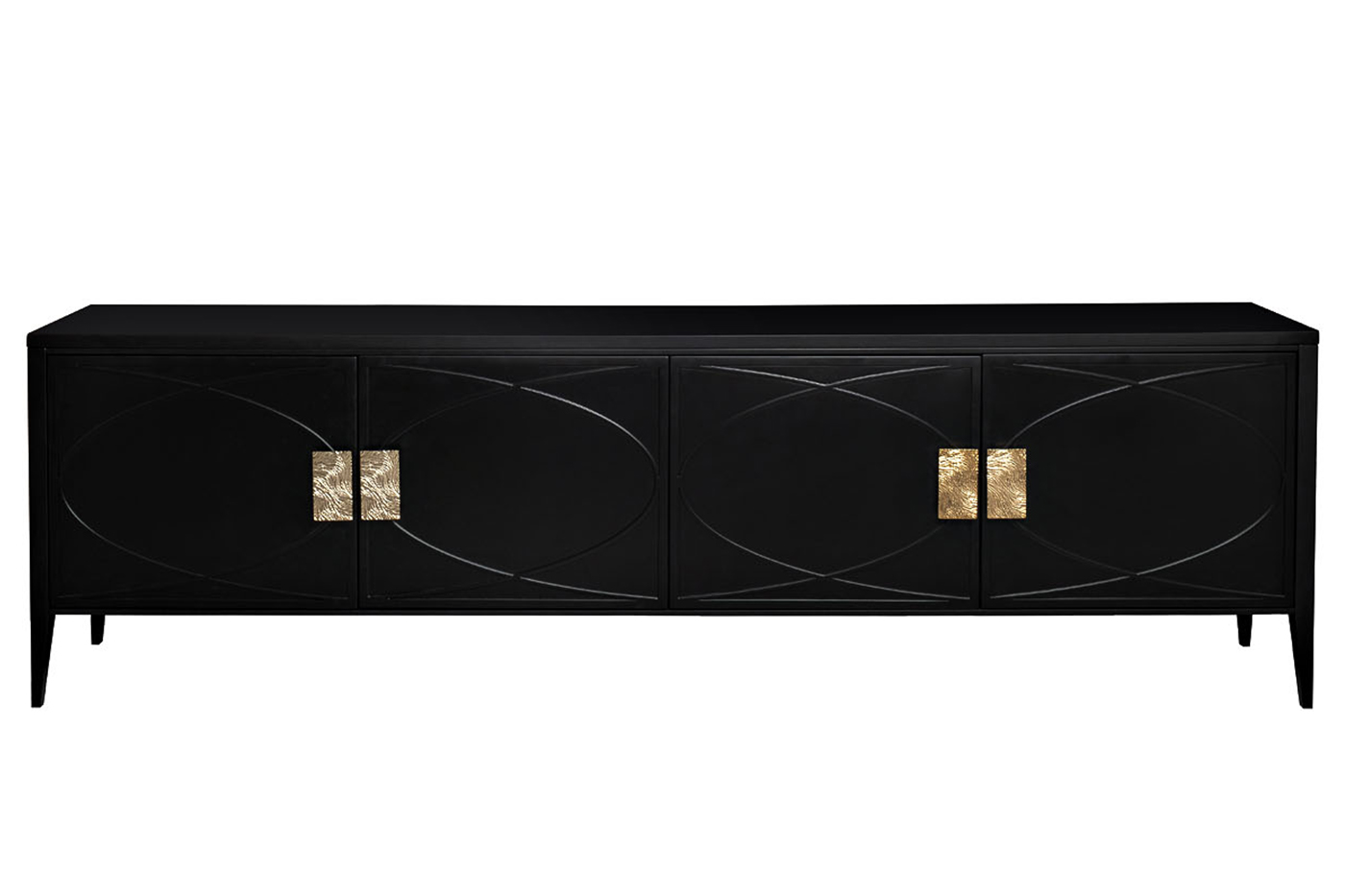 151SV-00005 Тумба под ТВ черная 200*60*40см