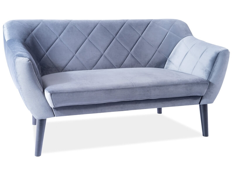 Диван  KARO 2 VELVET Bluvel14 (серый/венге)