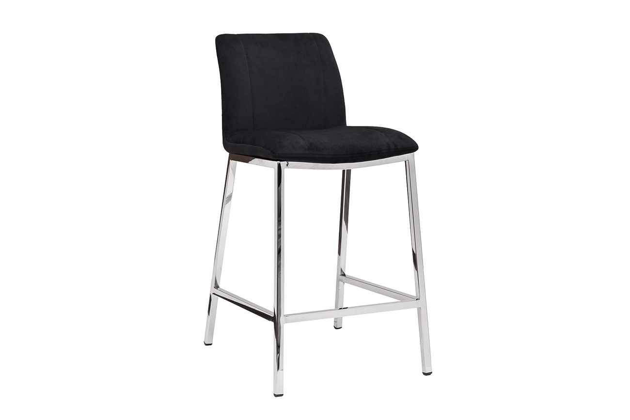 30C-DX-2091 BLK Стул барный велюр черный 42*53*88см