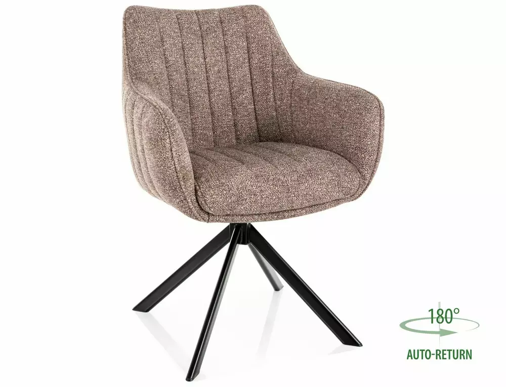 Стул AZALIA Leo 32 темно-бежевый/черный, поворотный