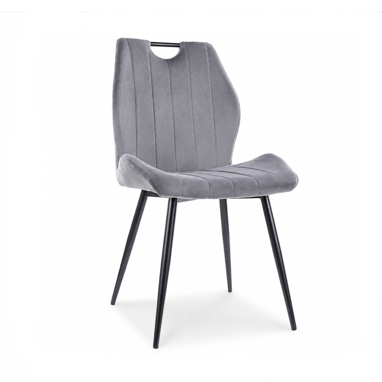 Стул ARCO Velvet Bluvel 14 серый/черный