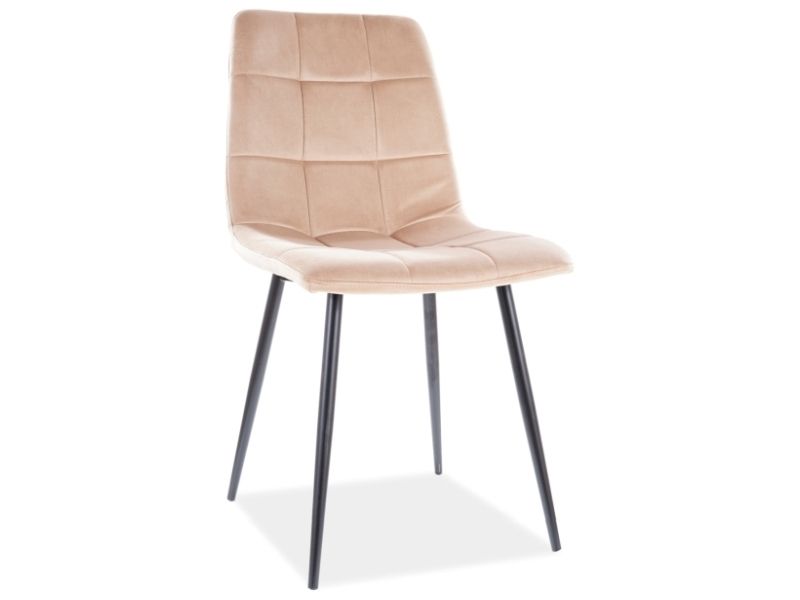 Стул MILA Velvet Bluvel 28 бежевый/черный