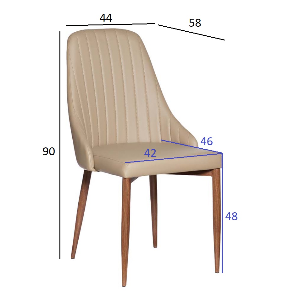 30C-905 Стул экокожа бежевая 44*58*90см (2)